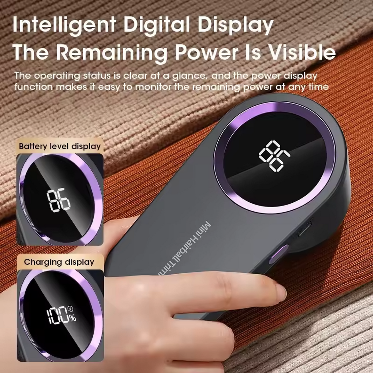 Cilifer® Rechargeable Fabric Shaver with LED Display
