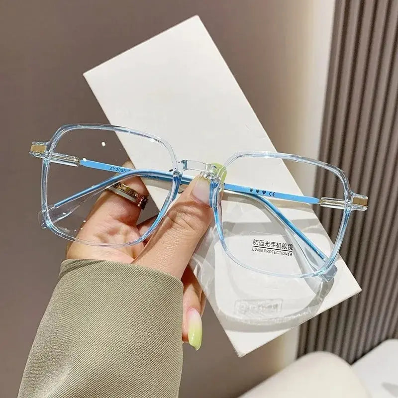 Photochromic Anti Radiation Glasses Metal Eyeglass For Woman Men
