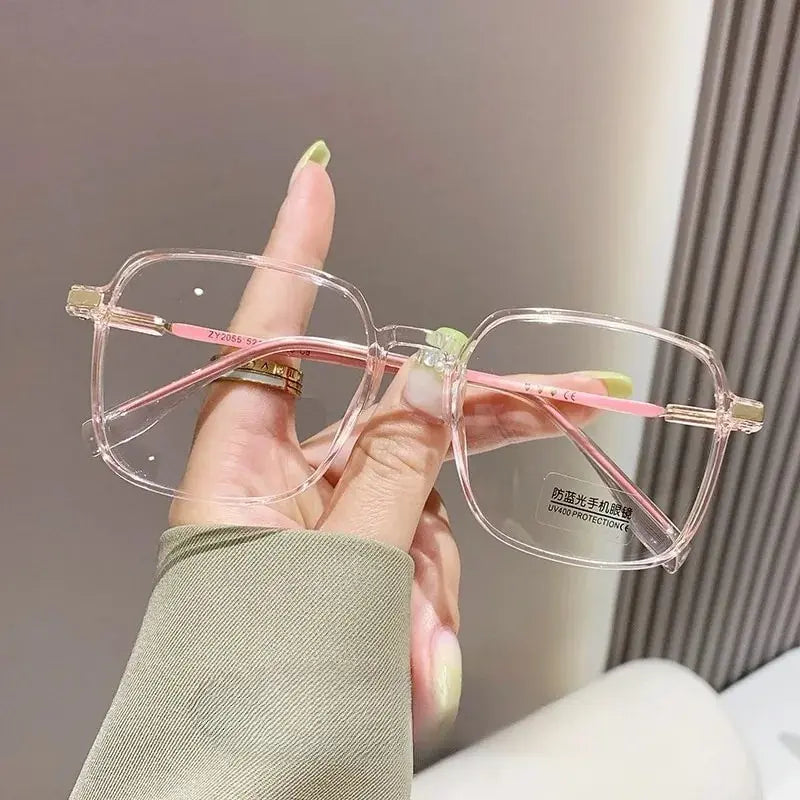 Photochromic Anti Radiation Glasses Metal Eyeglass For Woman Men