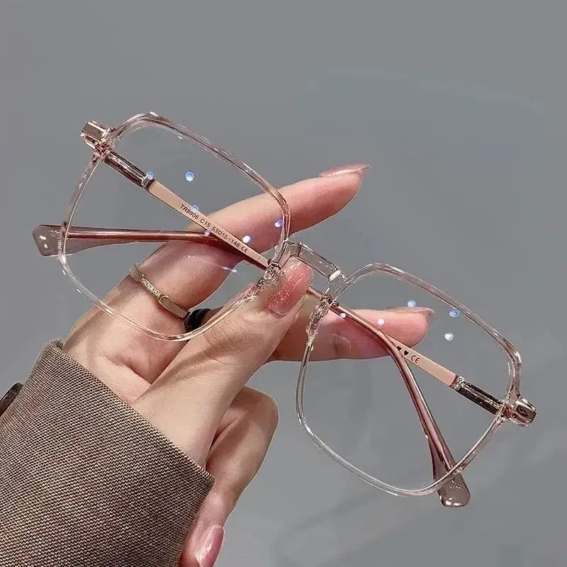 Photochromic Anti Radiation Glasses Metal Eyeglass For Woman Men