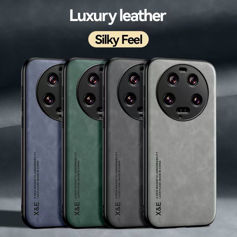 Silky Leather Finish Back Case with Built-in Magnet for Car Mount & Enhanced Camera Protection for Vivo