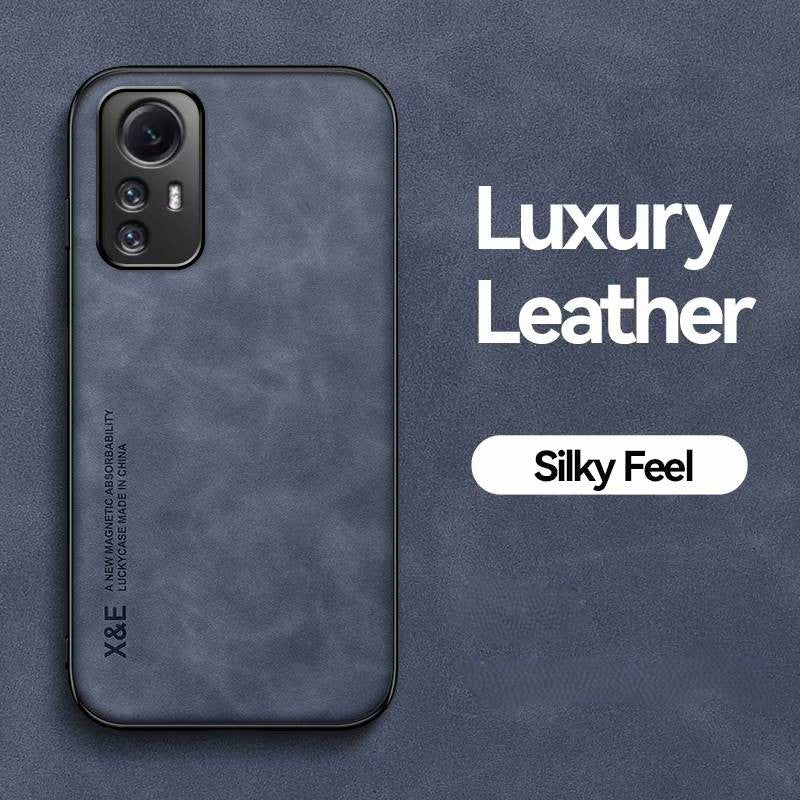 Silky Leather Finish Back Case with Built-in Magnet for Car Mount & Enhanced Camera Protection for Vivo